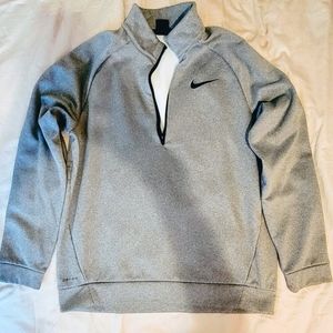 Nike gray half zip sweatshirt. Dri-Fit. Size Large.